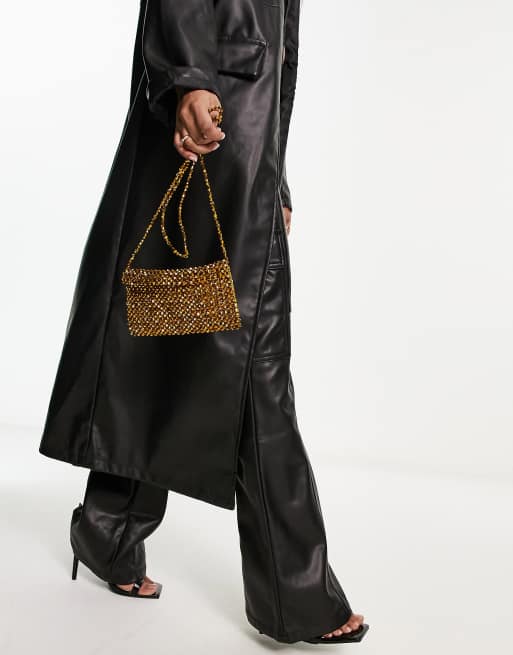 ASOS DESIGN - Guldfarvet mini-crossbody-taske med perler, 3 af 4