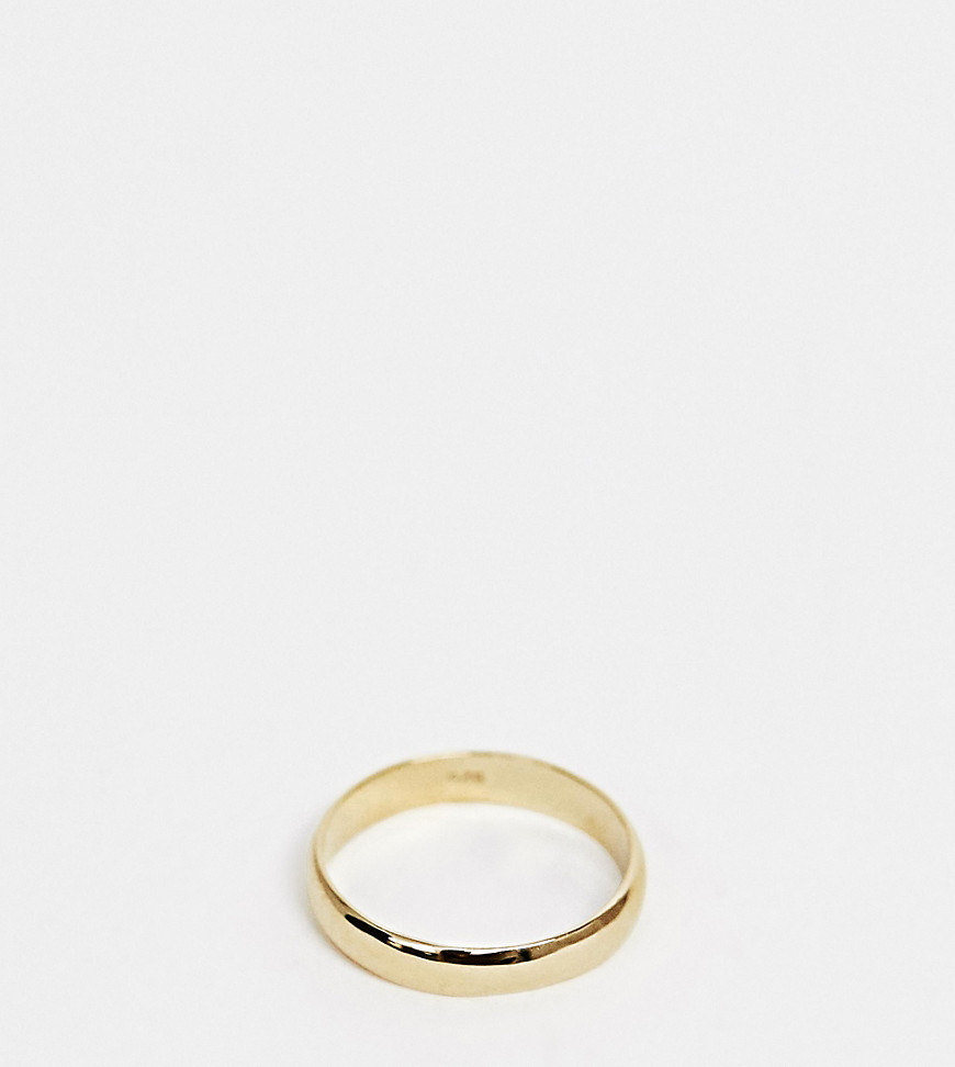 ASOS DESIGN – Guldpläterad ring i äkta silver