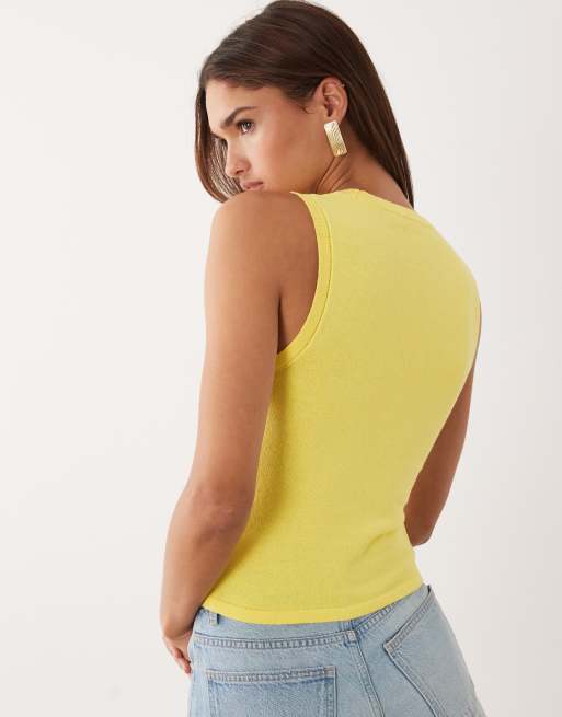 ASOS DESIGN – Gult, finstickat linne, del av set, 4 av 4