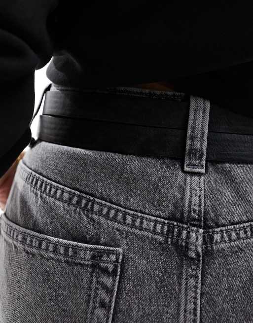 ASOS DESIGN – Gürtel mit zwei Schnallen für Jeans mit niedrigem Bund , 3 von 4