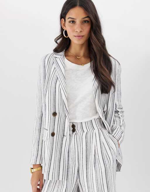 ASOS DESIGN - Gutsy - Costume en lin à rayures, 2 de 3
