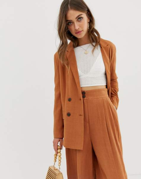 ASOS DESIGN gutsy linen relaxed blazer