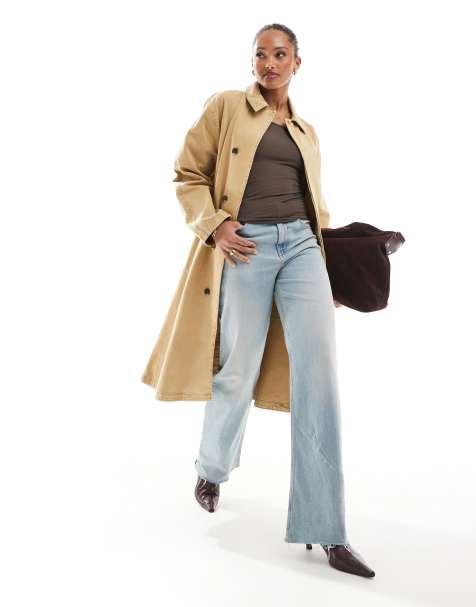 ASOS DESIGN - Gyldenbrun kørefrakke i denim - view 1
