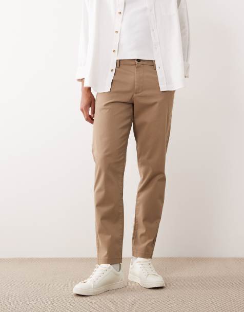 ASOS DESIGN - Gyldenbrune chinos i tapered pasform - view 1