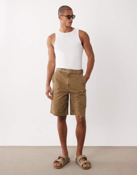 ASOS DESIGN - Gyldenbrune løstsiddende jorts med bælte i denim - view 1