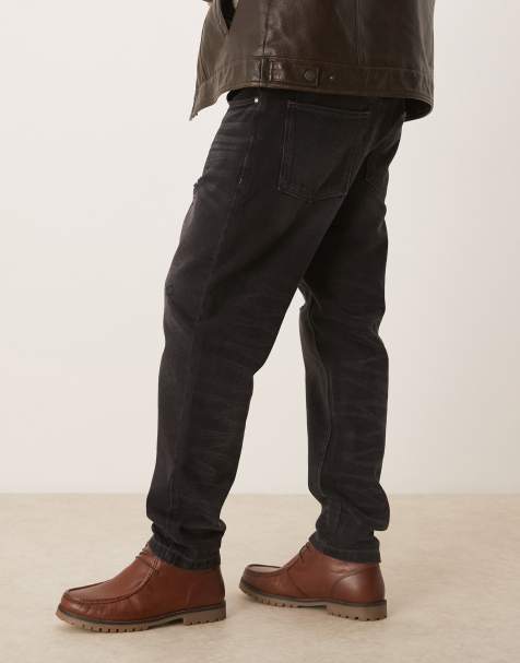 ASOS DESIGN - Gyldenbrune støvler med rillet sål og apron-formet tå i læder - view 1