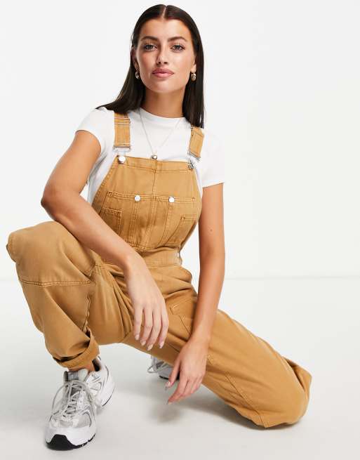 ASOS DESIGN - Gyldenbrune utility-overalls i denim