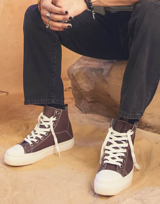 ASOS DESIGN - Gympen met veters in bruin