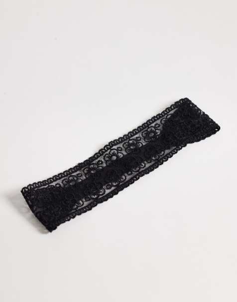 ASOS DESIGN – Haarband aus Spitze in Schwarz - view 1