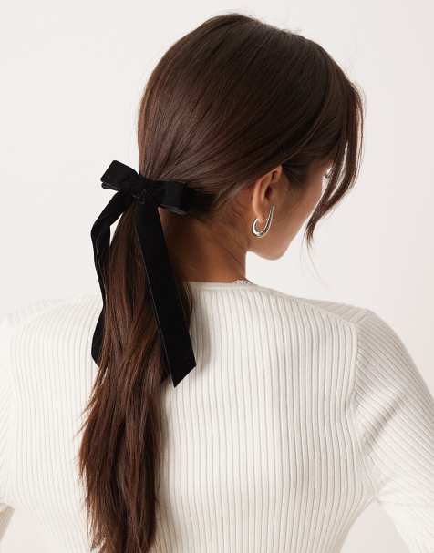 ASOS DESIGN - Haarband met strikdetail in zwart - view 1