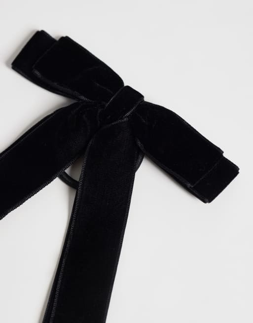 ASOS DESIGN haarband met strikdetail in zwart, 3 van 4