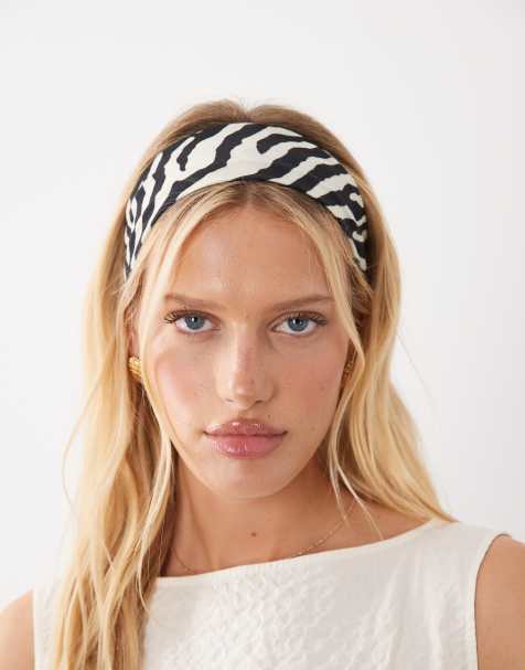 ASOS DESIGN Haarband mit abstraktem Zebra-Print - view 1