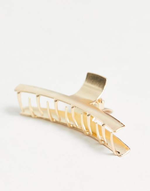 ASOS DESIGN – Haarklammer in schlichtem Stabdesign in Gold, 3 von 4