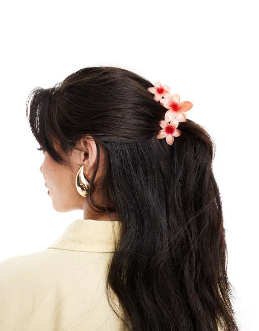 ASOS DESIGN - Haarklem met bloemdetail met kleurverloop in roze, 2 van 4