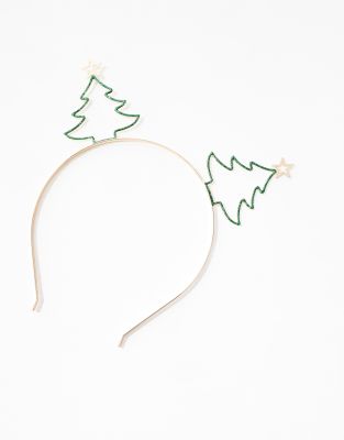 ASOS DESIGN - Haarreif im Weihnachtsbaum-Design-Bunt