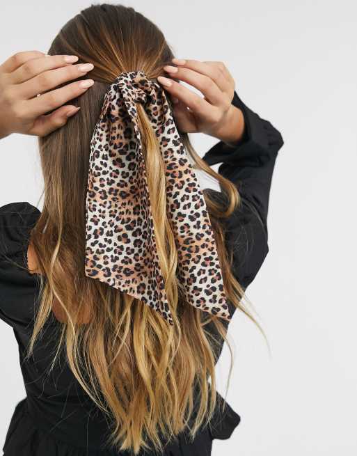 ASOS DESIGN - Haarsjaal met luipaardprint