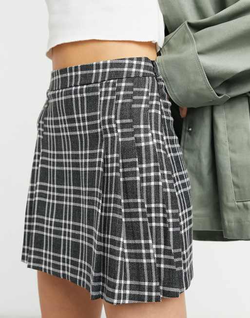 ASOS DESIGN - Habitkilt i sort-hvide tern