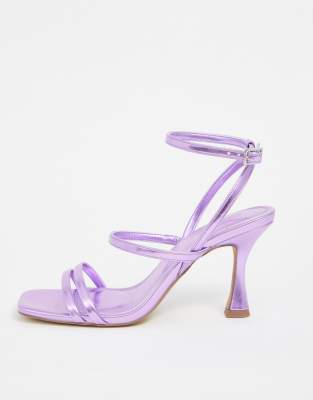 lilac mid heel shoes