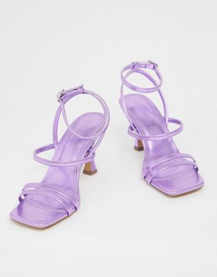 purple metallic sandals