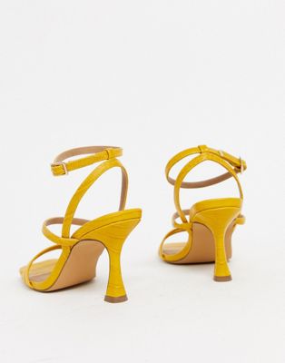 mustard yellow sandal heels