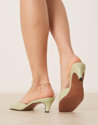 Asos Design Hailey Mid Heel Mules