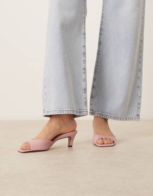 Asos Design Hailey Mid Heel Mules