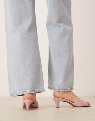 ASOS DESIGN HAILEY MID HEEL MULES 