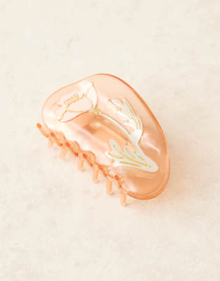 Asos Design Hair Claw Clip With Tulip Design