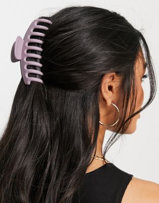 ASOS DESIGN hair claw in matte lilac | ASOS
