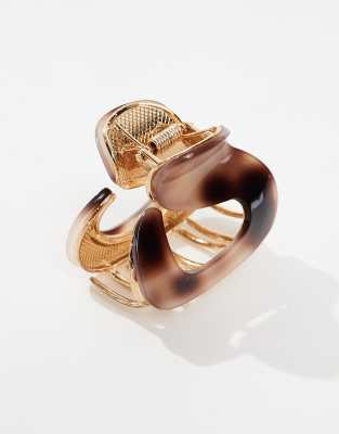 Asos Design Hair Claw With Abstract Design