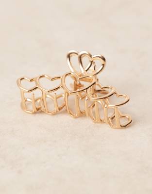 Asos Design Hair Claw With Heart Design