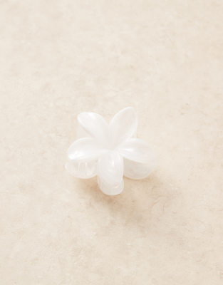 Asos Design Hair Claw With Hibiscus Design