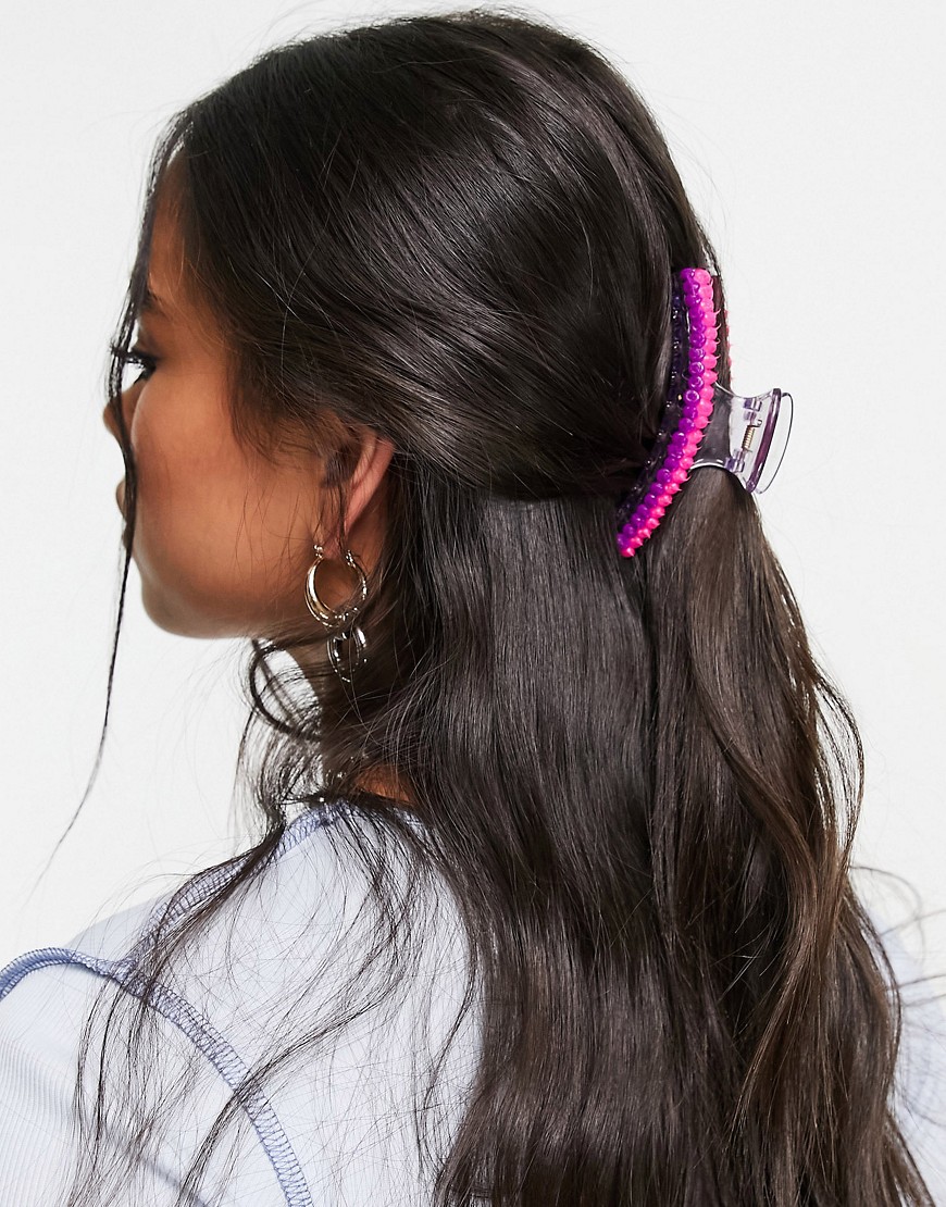 ASOS DESIGN hair claw with rubber spikes-Multi