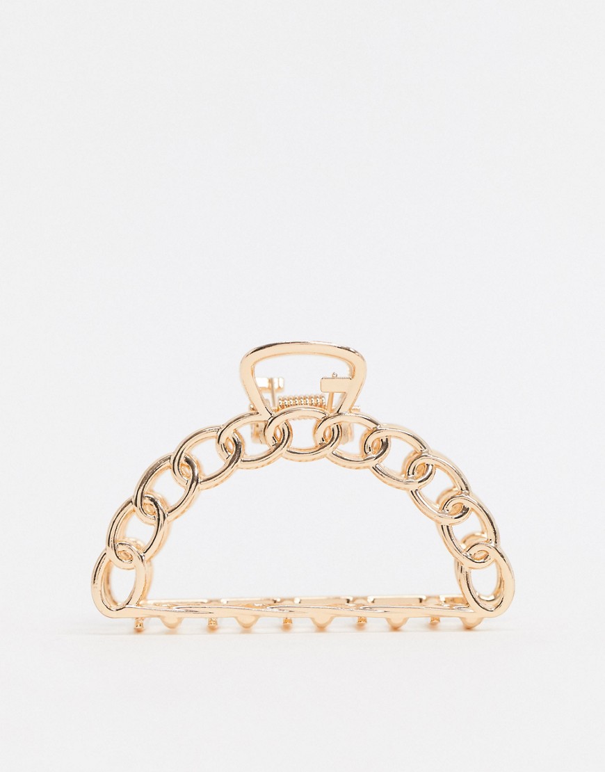 ASOS DESIGN hair clip in chain design in gold tone