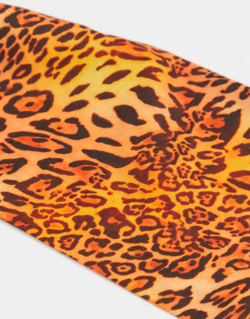 ASOS DESIGN hair scarf in animal print, 4 of 4