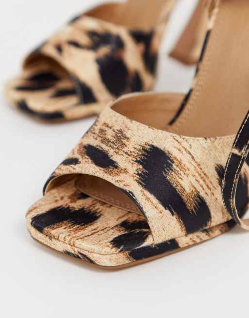 Asos leopard sale print sandals