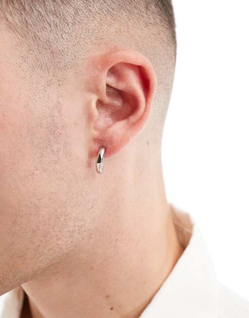 ASOS DESIGN – Halbe Kreolen in Silber-Optik, 4 von 4