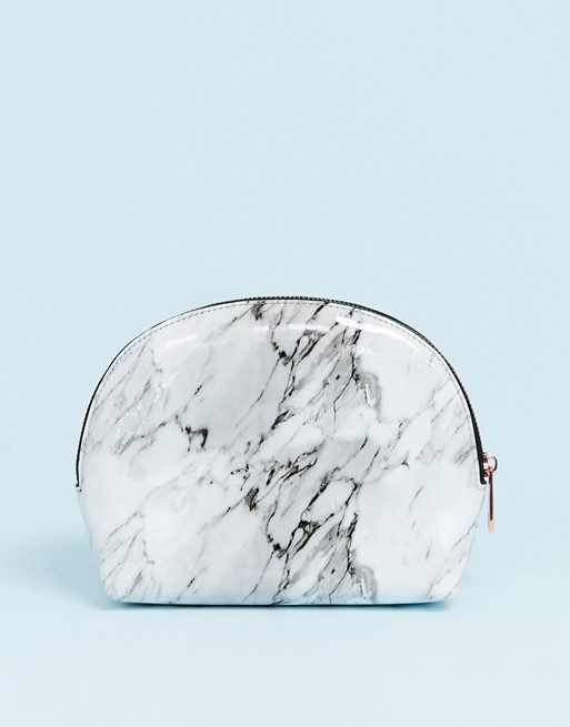 ASOS DESIGN half moon make-up bag in marble