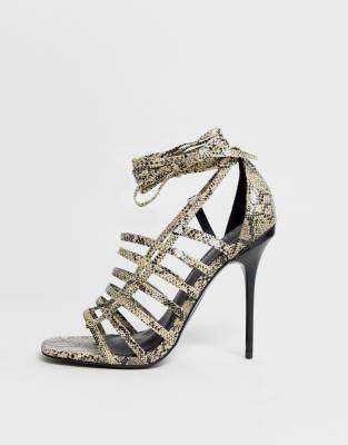 asos snakeskin heels