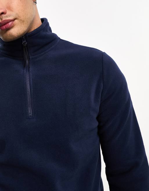 ASOS DESIGN fleece jacket with half zip