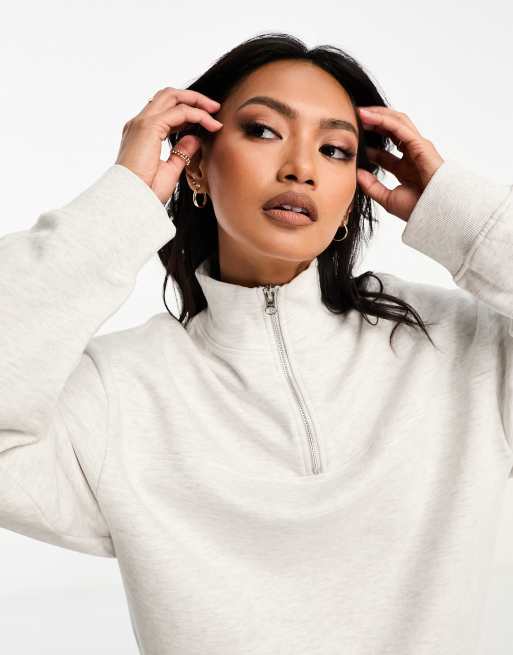 Half zip sweatshirt asos best sale