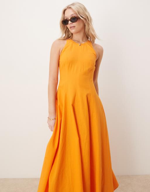 ASOS DESIGN - Halflange cami-zonnejurk in oranje , 2 van 4