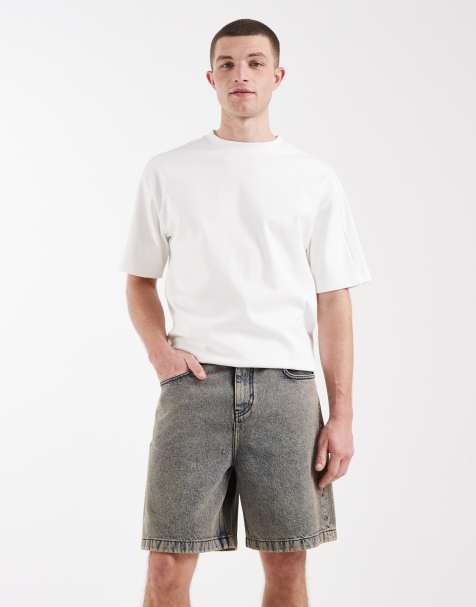 ASOS DESIGN - Halflange denim short in blauwe wassing - view 1