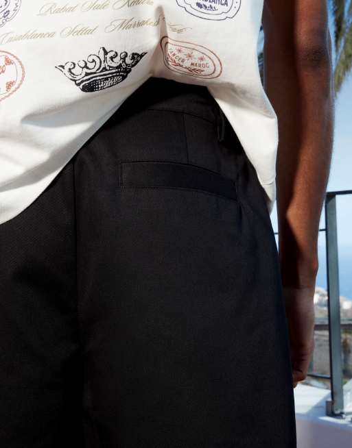 ASOS DESIGN - Halflange short in zwart, 3 van 5