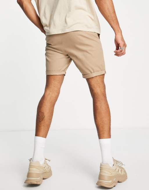 ASOS DESIGN - Halflange, skinny chinoshort in stone , 4 van 4
