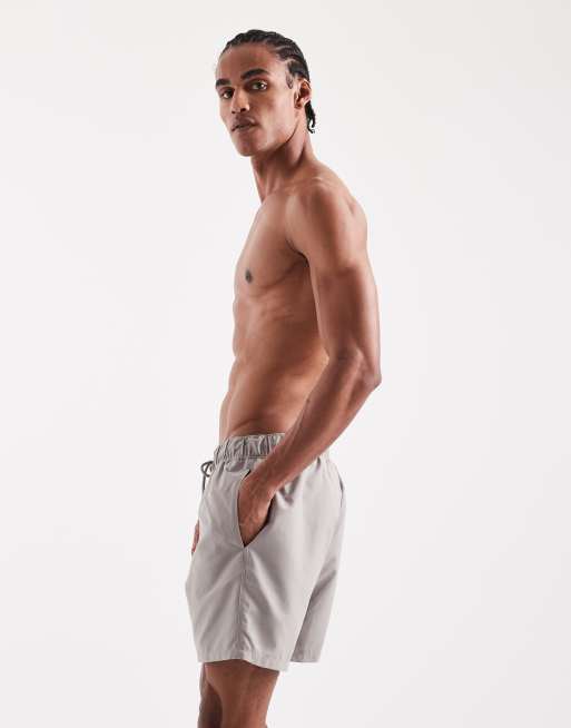 ASOS DESIGN - Halflange zwemshort in grijs, 3 van 5