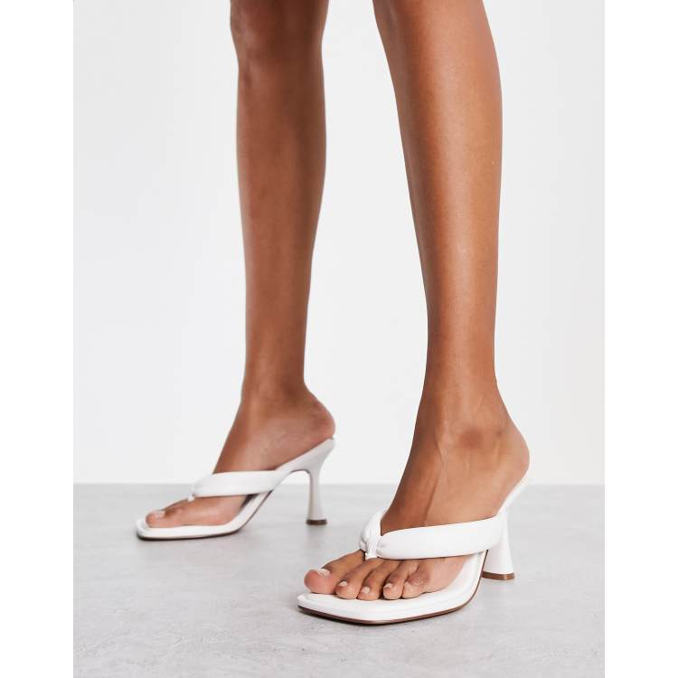 Asos white sandals heels best sale