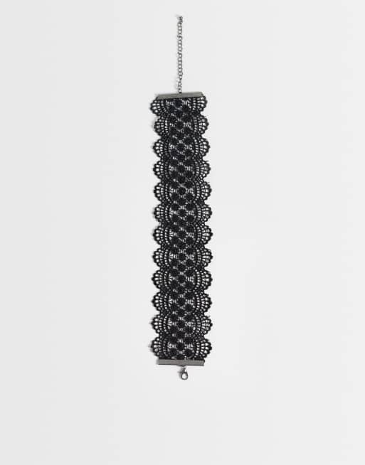 ASOS DESIGN Halloween bred chokerhalsband i svart spets, 2 av 4