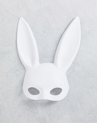 ASOS DESIGN bunny mask in white
