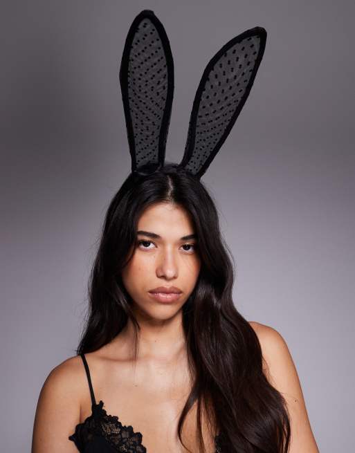 ASOS DESIGN – Halloween – Diadem med prickiga, skira kaninöron, 3 av 3